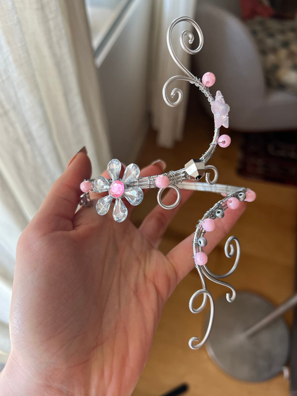 brazalete flor de plata